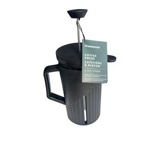 New w/tags Starbucks Coffee Press 8-Cup French Press Black Recycled Plastic